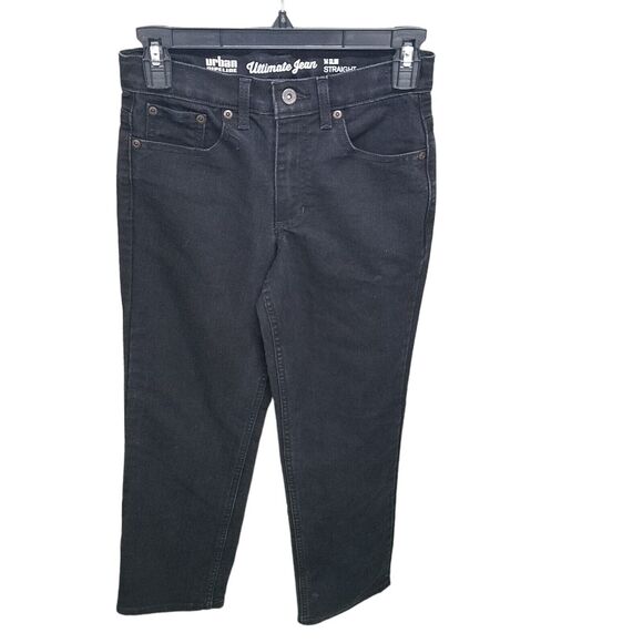 Urban Pipeline Boys Size 14 Slim Black Solid Straight Jeans - Picture 7 of 9